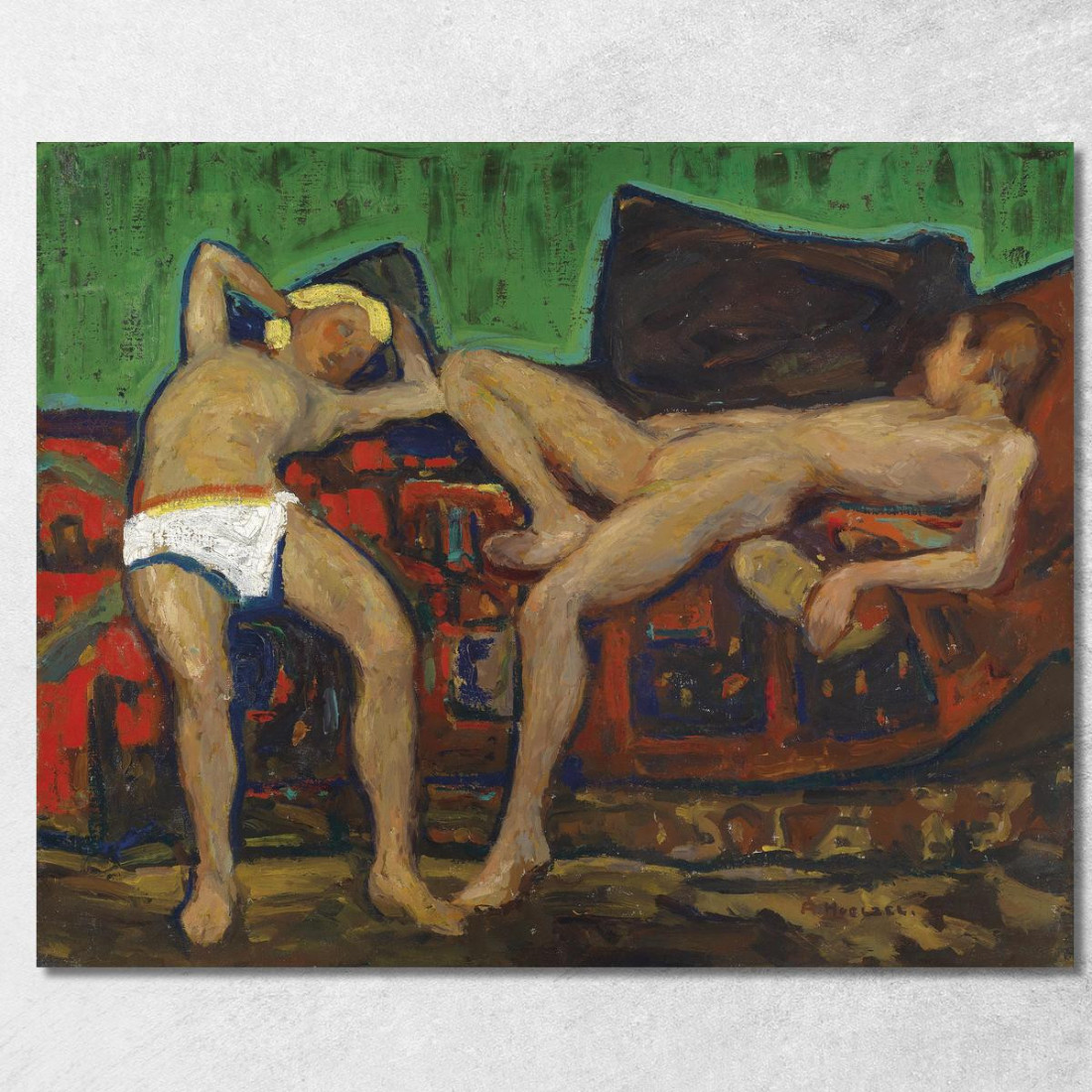 Due Atti Riposanti Adolf Hölzel ahl49 quadro stampato su tela Due Atti Riposanti Adolf Hölzel ahl49 quadro stampato su tela