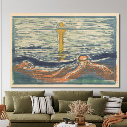 Riva Mistica Edvard Munch em217 quadro stampato su tela