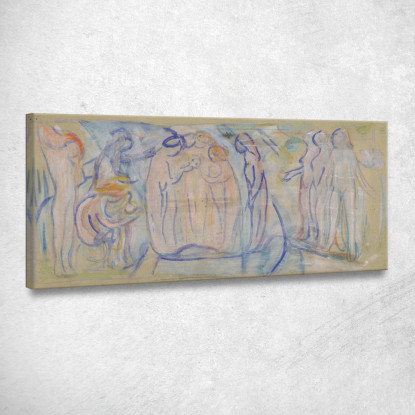 Figure Nude Edvard Munch em221 quadro stampato su tela