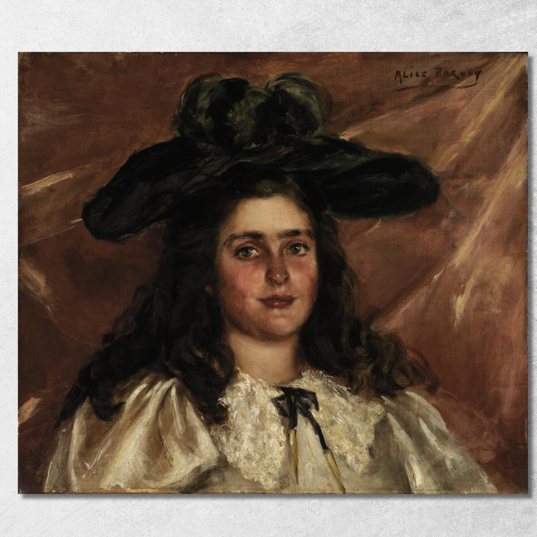 Laura Alice Con Il Grande Cappello Alice Pike Barney apb53 quadro stampato su tela Laura Alice Con Il Grande Cappello Alice Pike Barney apb53 quadro stampato su tela