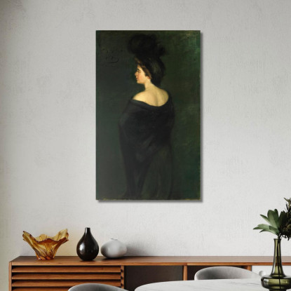 Laura In Nero Alice Pike Barney apb59 quadro stampato su tela
