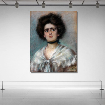 Laura In Fichu Alice Pike Barney apb60 quadro stampato su tela