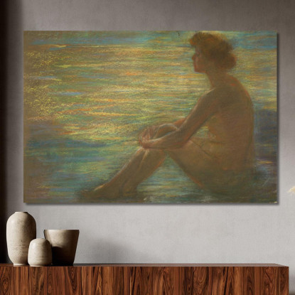 Nudo Contro Il Mare Alice Pike Barney apb88 quadro stampato su tela