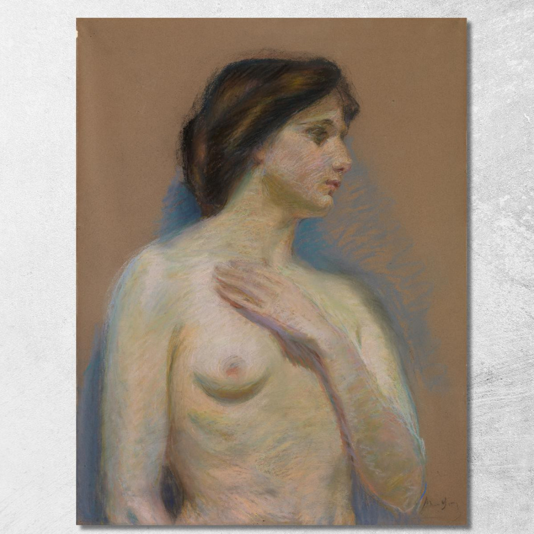 Nudo Alice Pike Barney apb89 quadro stampato su tela