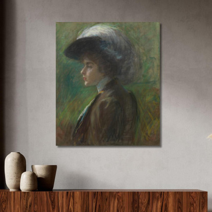 Il Cappello Piumato Alice Pike Barney apb111 quadro stampato su tela