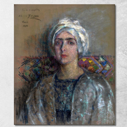 Il Turbante Bianco Alice Pike Barney apb121 quadro stampato su tela