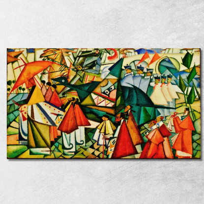 Processione Del Corpus Domini Amadeo de Souza-Cardoso asc5 quadro stampato su tela