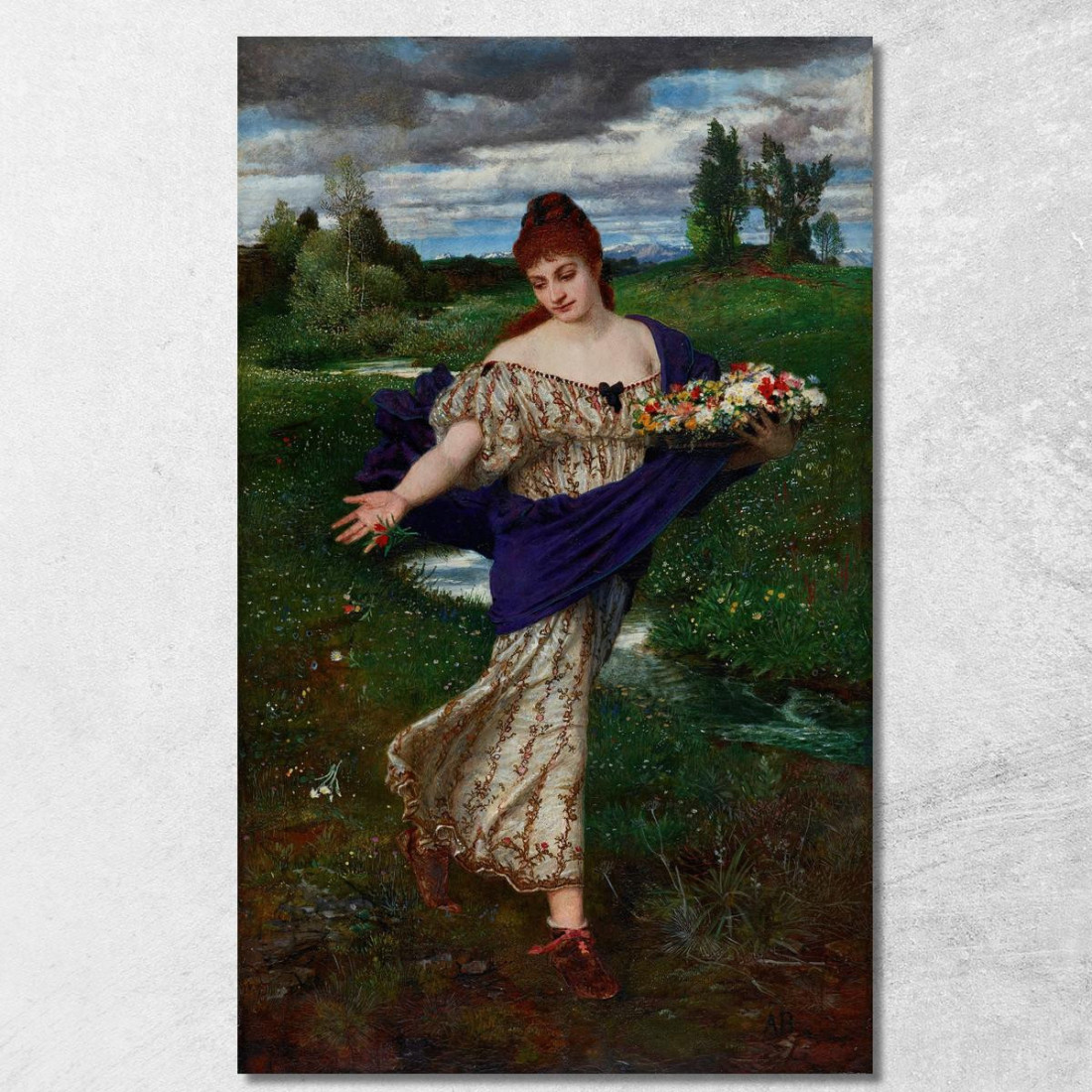 Flora Che Sparge Fiori Arnold Böcklin abk14 quadro stampato su tela