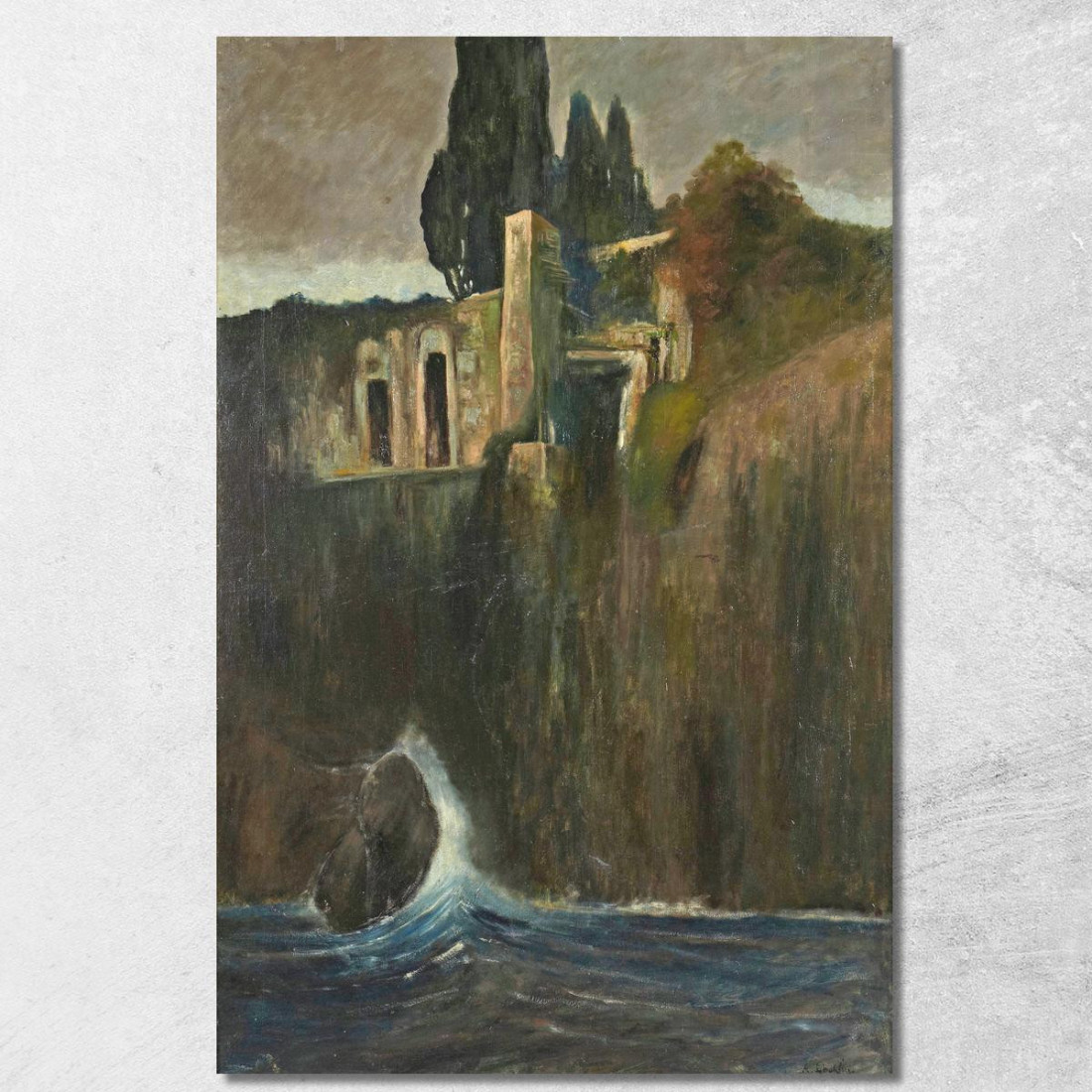 Paesaggio Arnold Böcklin abk22 quadro stampato su tela Paesaggio Arnold Böcklin abk22 quadro stampato su tela