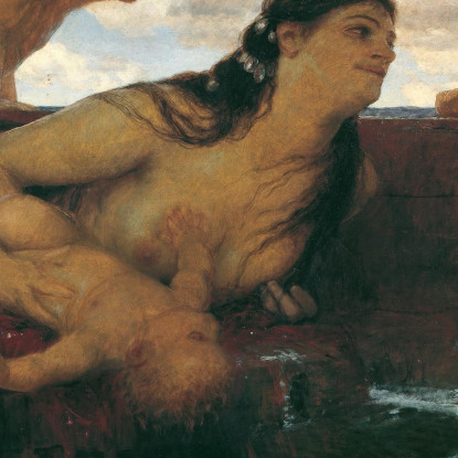 Idillio Marino Arnold Böcklin abk25 quadro stampato su tela
