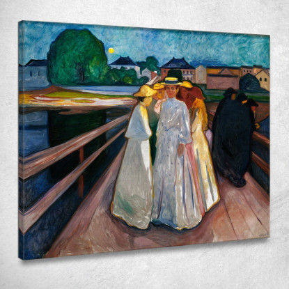 Sul Ponte Edvard Munch em240 quadro stampato su tela