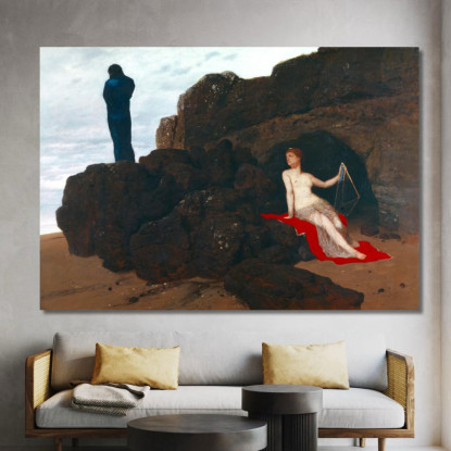 Odisseo E Calipso Arnold Böcklin abk33 quadro stampato su tela