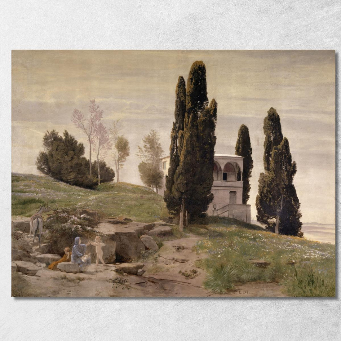 Riposo Durante La Fuga In Egitto Arnold Böcklin abk53 quadro stampato su tela Riposo Durante La Fuga In Egitto Arnold Böcklin abk53 quadro stampato su tela