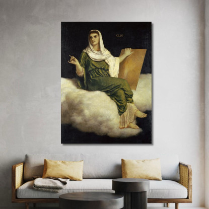 La Musa Clio Arnold Böcklin abk67 quadro stampato su tela
