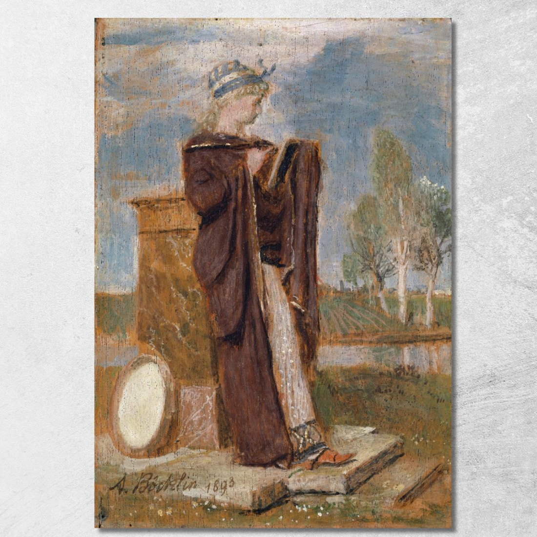 La Musa Talia Arnold Böcklin abk68 quadro stampato su tela La Musa Talia Arnold Böcklin abk68 quadro stampato su tela