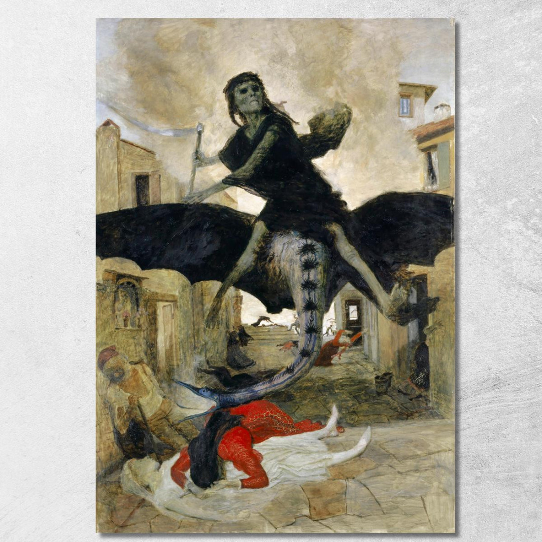 La Peste Arnold Böcklin abk69 quadro stampato su tela La Peste Arnold Böcklin abk69 quadro stampato su tela