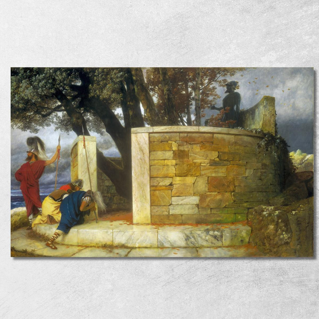 Il Santuario Di Ercole Arnold Böcklin abk71 quadro stampato su tela Il Santuario Di Ercole Arnold Böcklin abk71 quadro stampato su tela