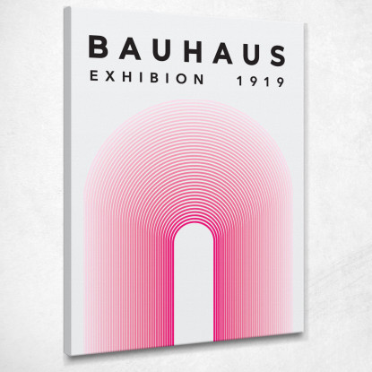 Quadro Bauhaus Struttura Ad Arco Rosa Bauhaus Style bhs7 quadro stampato su tela