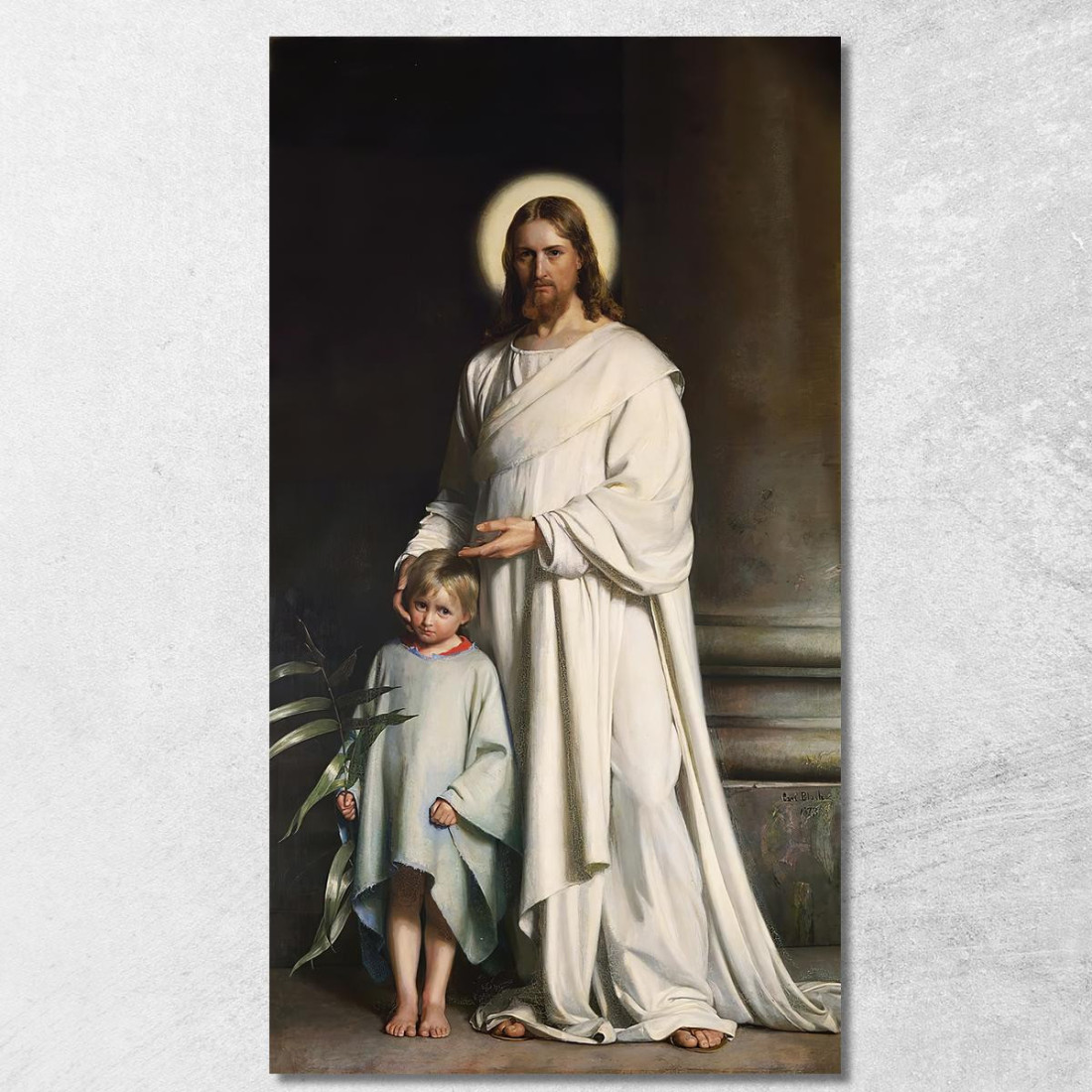 Cristo Benedice Il Bambino Carl Bloch cbl6 quadro stampato su tela Cristo Benedice Il Bambino Carl Bloch cbl6 quadro stampato su tela