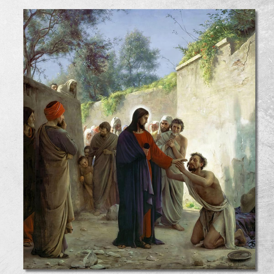 Cristo Guarisce L'Uomo Cieco Carl Bloch cbl8 quadro stampato su tela Cristo Guarisce L'Uomo Cieco Carl Bloch cbl8 quadro stampato su tela