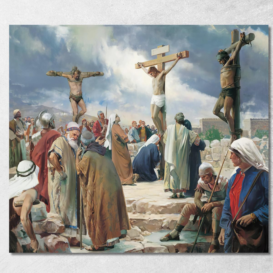 Crocifissione Carl Bloch cbl12 quadro stampato su tela Crocifissione Carl Bloch cbl12 quadro stampato su tela