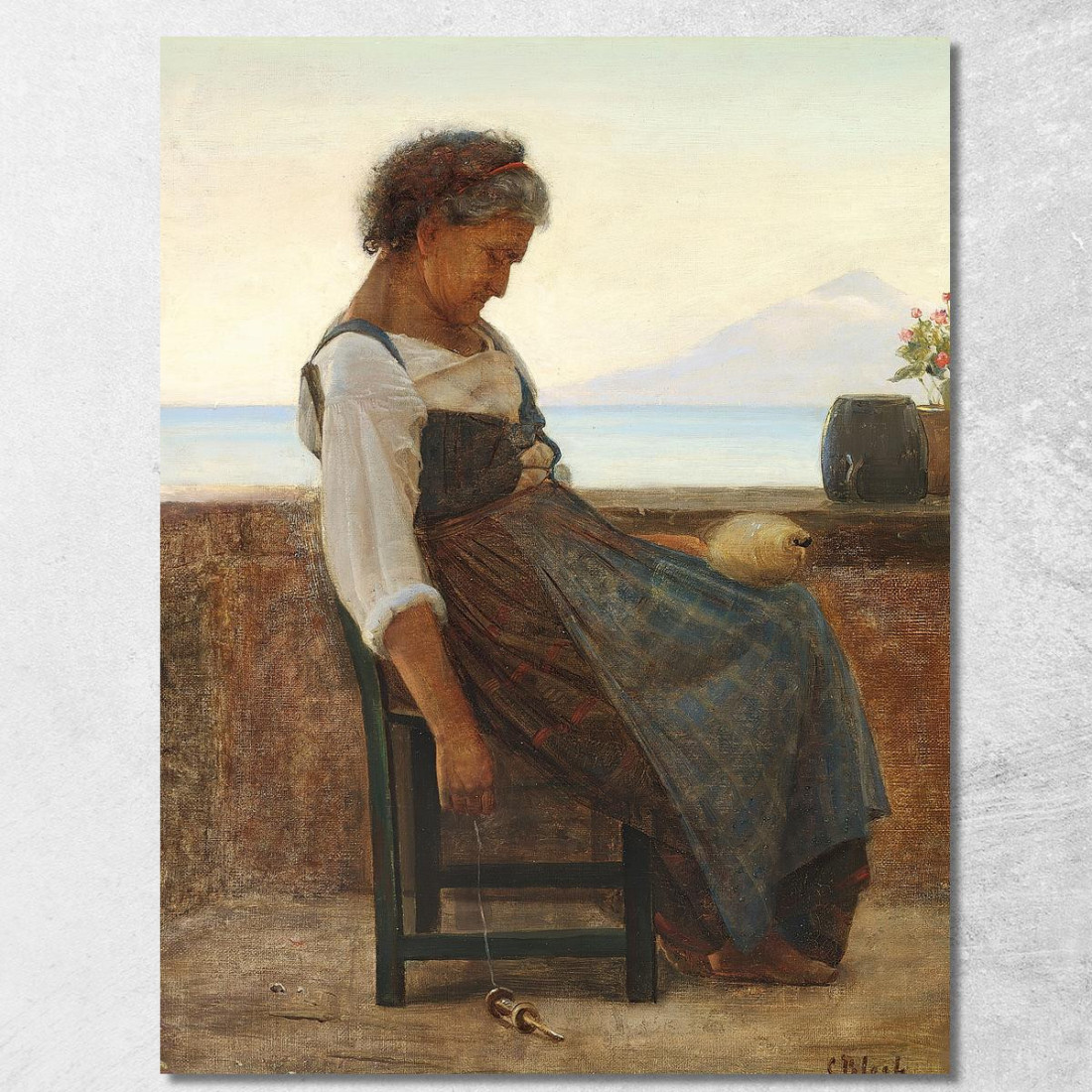 La Morlille Italiana Si Riposa Carl Bloch cbl20 quadro stampato su tela La Morlille Italiana Si Riposa Carl Bloch cbl20 quadro stampato su tela