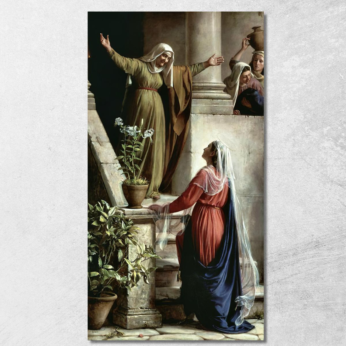 Maria Ed Elisabetta Carl Bloch cbl22 quadro stampato su tela Maria Ed Elisabetta Carl Bloch cbl22 quadro stampato su tela