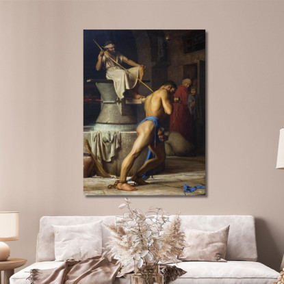 Sansone E I Filistei Carl Bloch cbl23 quadro stampato su tela