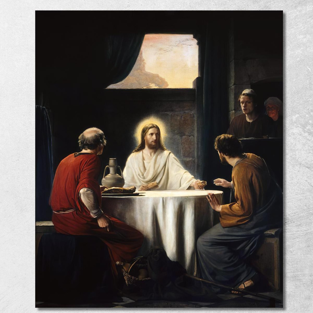 Cena Ad Emaus Carl Bloch cbl25 quadro stampato su tela Cena Ad Emaus Carl Bloch cbl25 quadro stampato su tela