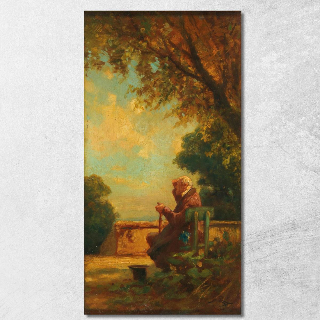 Vecchio Su Una Panchina Carl Spitzweg csp1 quadro stampato su tela Vecchio Su Una Panchina Carl Spitzweg csp1 quadro stampato su tela