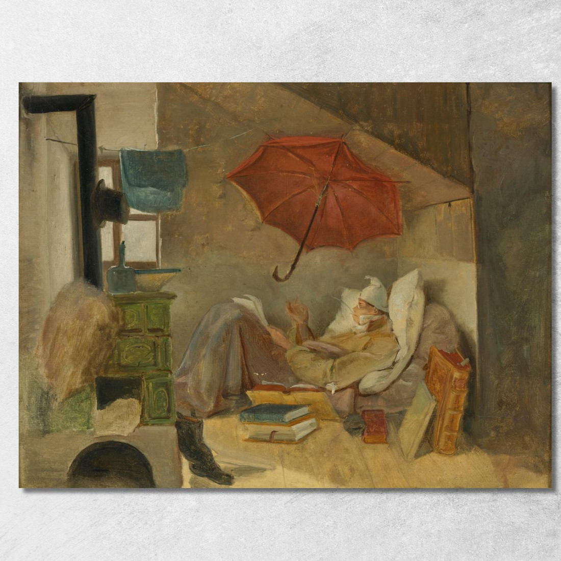 Der Arme Poet Il Povero Poeta Carl Spitzweg csp10 quadro stampato su tela Der Arme Poet Il Povero Poeta Carl Spitzweg csp10 quadro stampato su tela