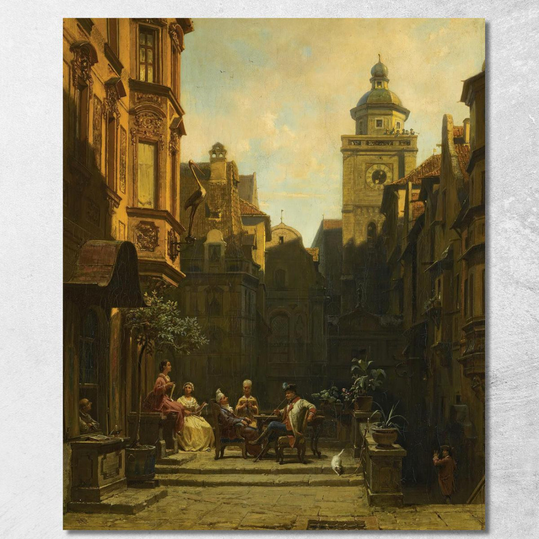 L'Ora Della Chat Un Buon Gossip Carl Spitzweg csp18 quadro stampato su tela L'Ora Della Chat Un Buon Gossip Carl Spitzweg csp18 quadro stampato su tela
