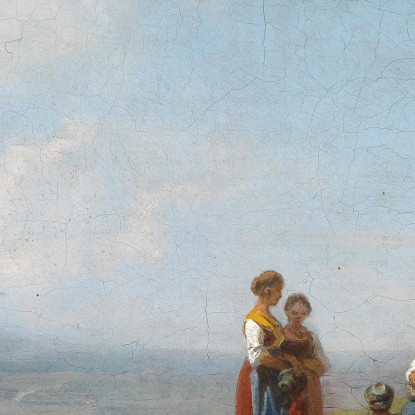Dirndl In Alpeggio Carl Spitzweg csp21 quadro stampato su tela
