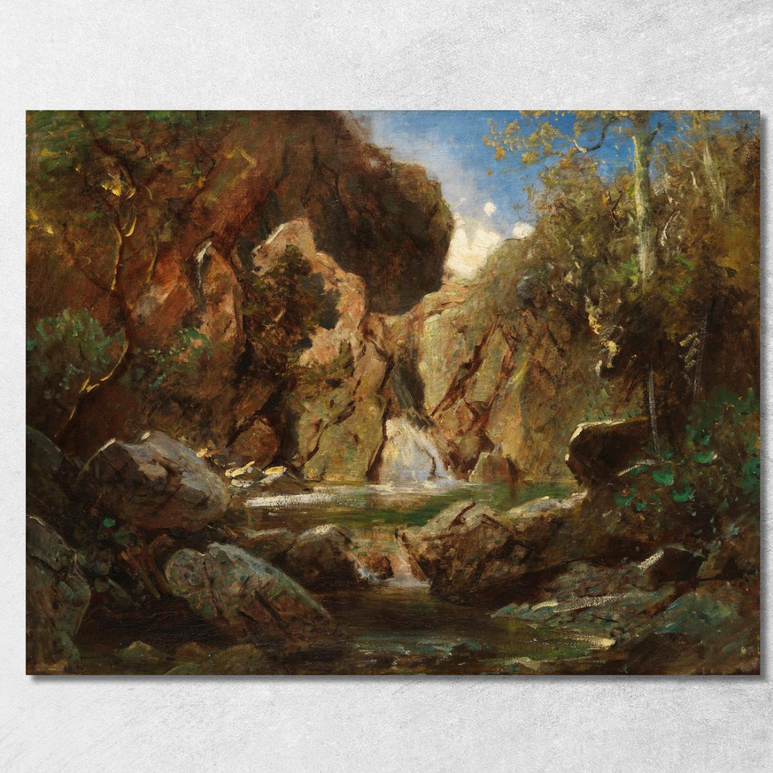 Bacino Roccioso Con Acque Bianche Carl Spitzweg csp23 quadro stampato su tela Bacino Roccioso Con Acque Bianche Carl Spitzweg csp23 quadro stampato su tela