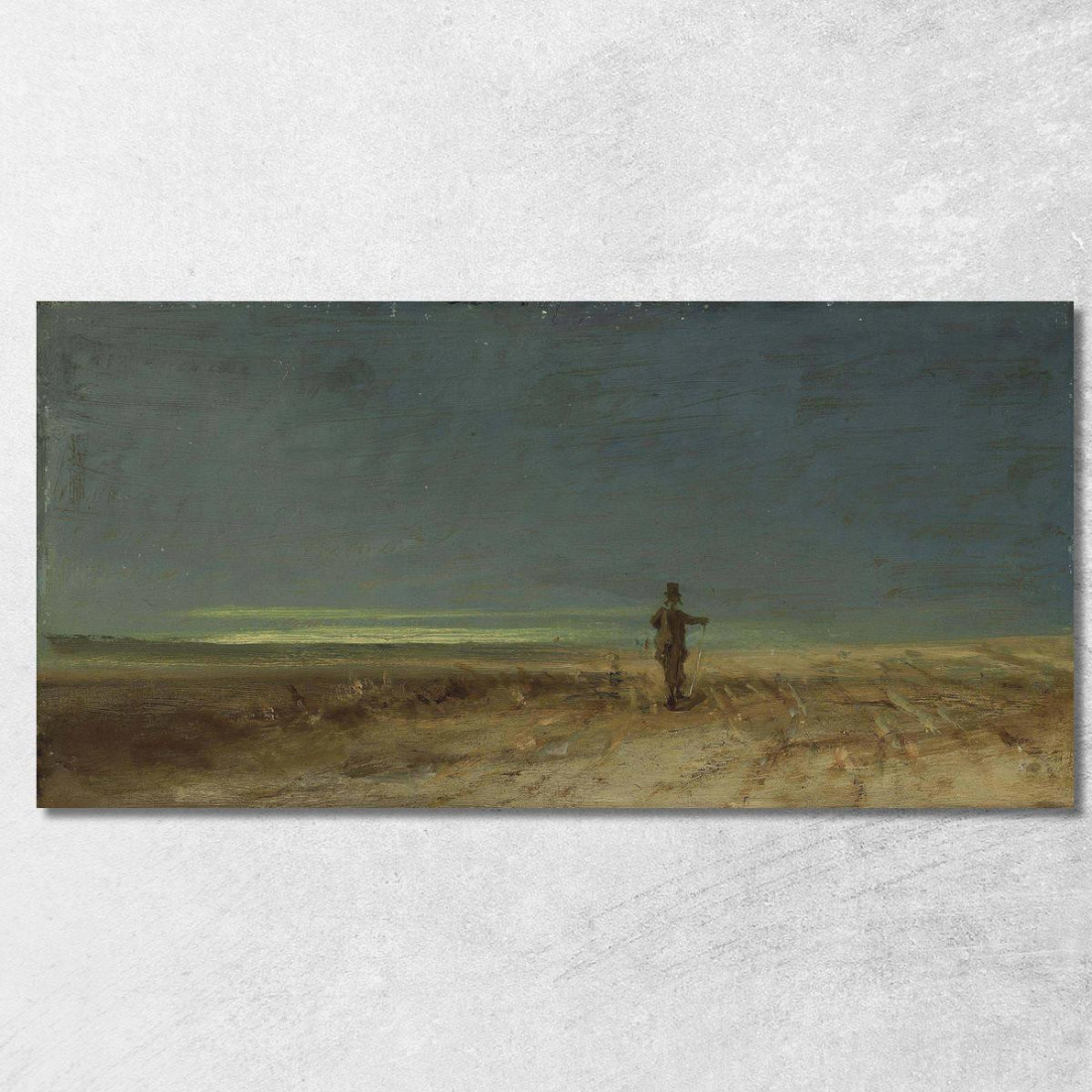 Paesaggio Piatto Con Spaventapasseri Carl Spitzweg csp24 quadro stampato su tela Paesaggio Piatto Con Spaventapasseri Carl Spitzweg csp24 quadro stampato su tela
