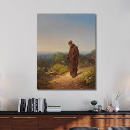 Monaco Mi Ama Un Po' Di Cuore Carl Spitzweg csp42 quadro stampato su tela