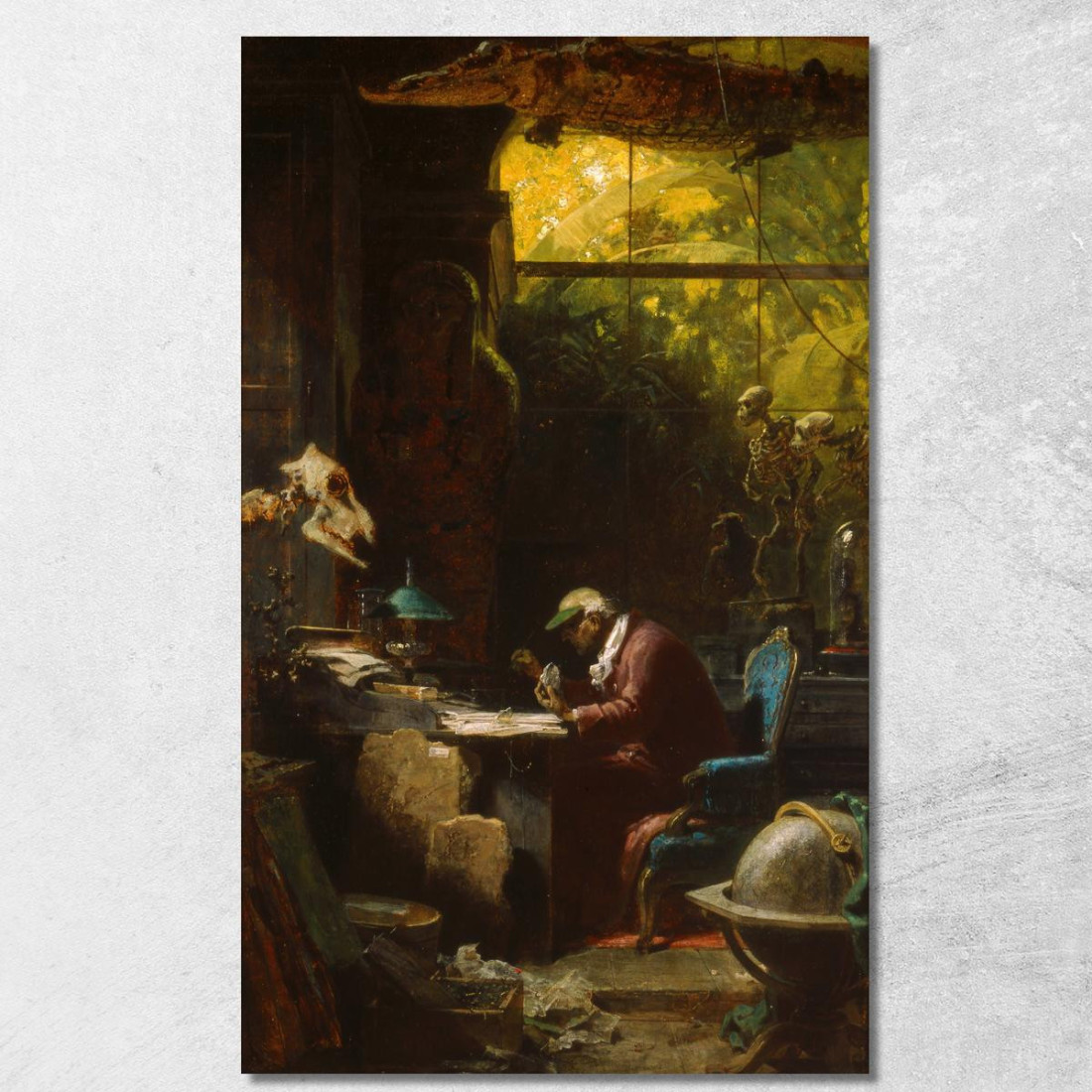 Studioso Di Scienze Naturali Carl Spitzweg csp46 quadro stampato su tela Studioso Di Scienze Naturali Carl Spitzweg csp46 quadro stampato su tela