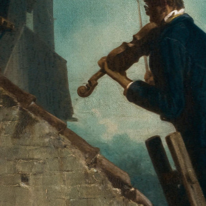 Serenata La Serenata Carl Spitzweg csp54 quadro stampato su tela