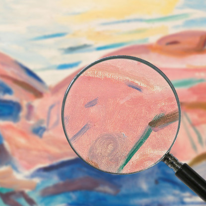 Rocce Rosse Edvard Munch em260 quadro stampato su tela
