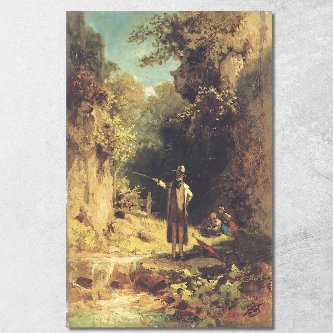 Il Pescatore Carl Spitzweg csp59 quadro stampato su tela Il Pescatore Carl Spitzweg csp59 quadro stampato su tela