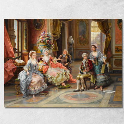 Un Incontro Elegante Cesare Auguste Detti cad6 quadro stampato su tela