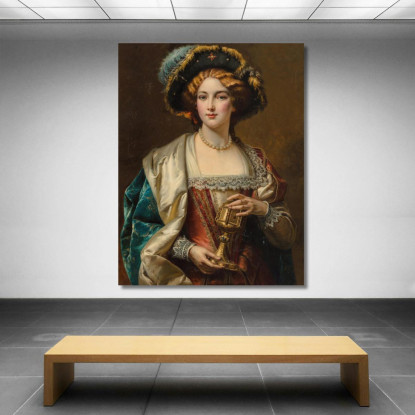 Ritratto Di Una Nobildonna Cesare Auguste Detti cad16 quadro stampato su tela