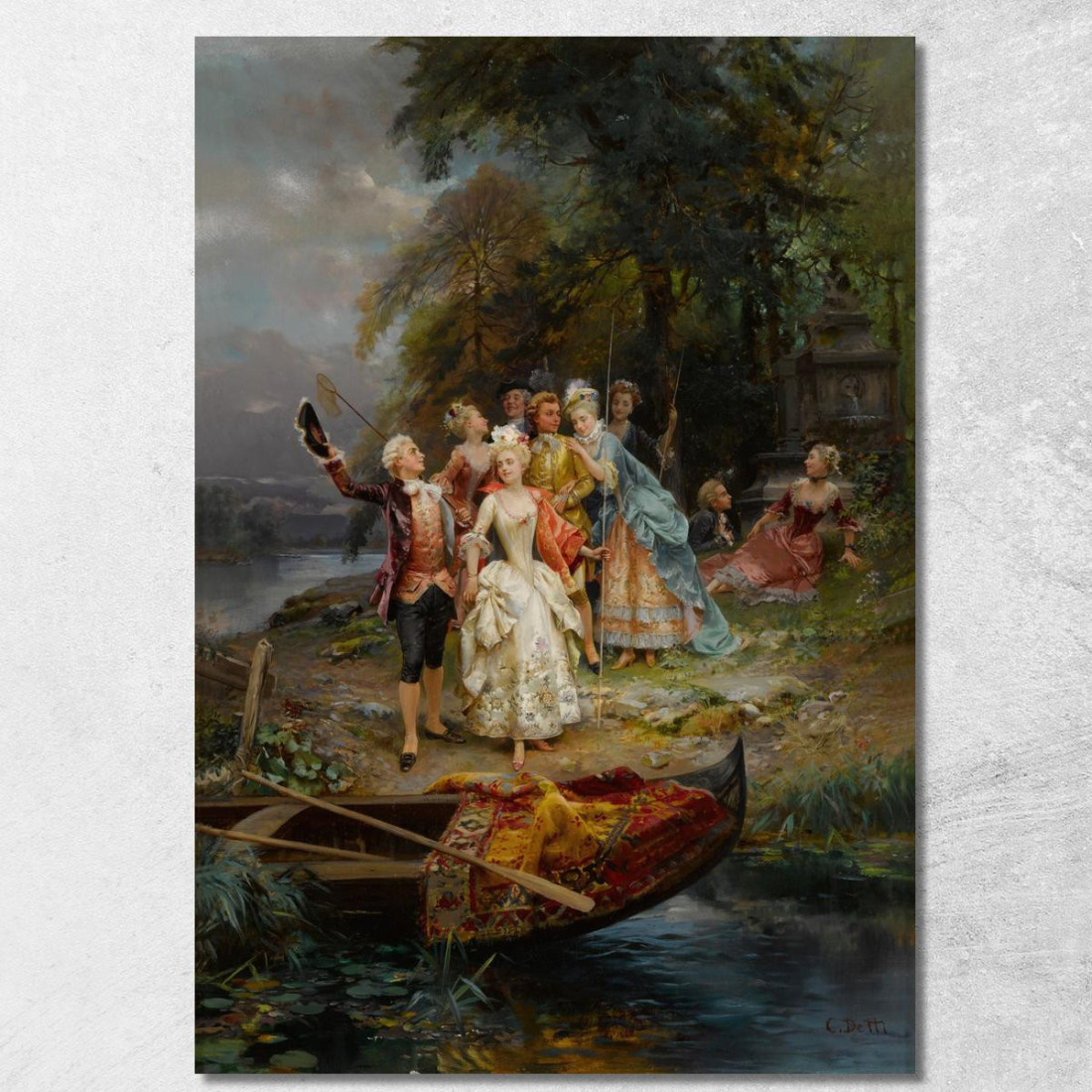 La Festa Della Pesca Allegra Cesare Auguste Detti cad21 quadro stampato su tela La Festa Della Pesca Allegra Cesare Auguste Detti cad21 quadro stampato su tela