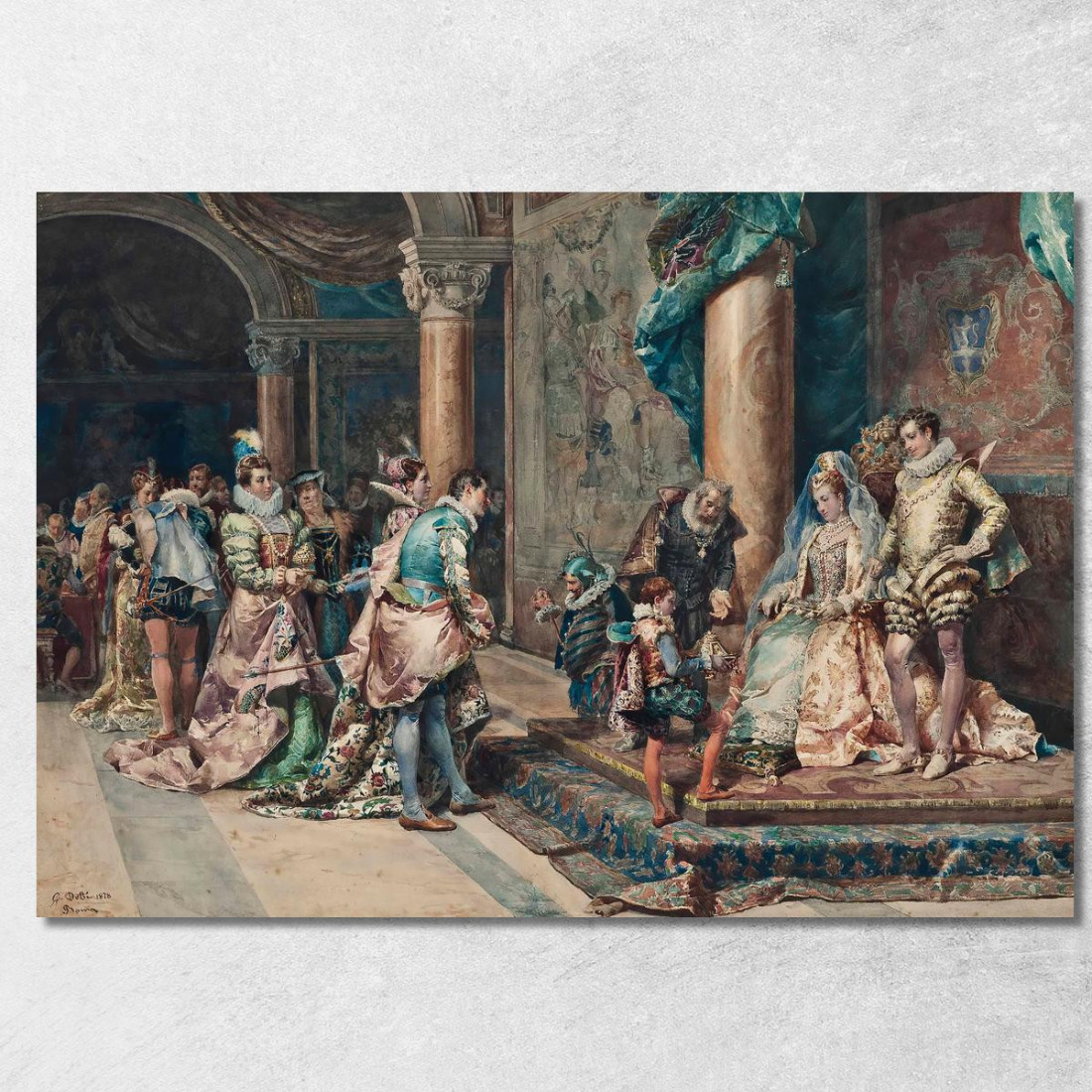La Presentazione Cesare Auguste Detti cad23 quadro stampato su tela La Presentazione Cesare Auguste Detti cad23 quadro stampato su tela