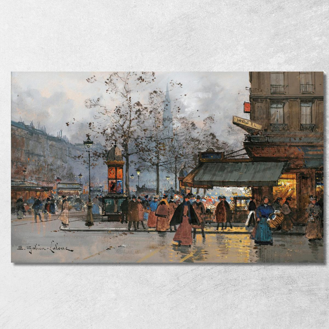 Boulevard Vivace A Parigi Eugène Galien-Laloue egl7 quadro stampato su tela Boulevard Vivace A Parigi Eugène Galien-Laloue egl7 quadro stampato su tela