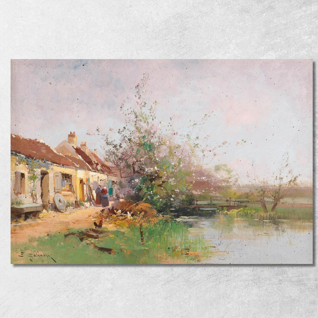 Giornata Di Primavera Sulla Riva Del Torrente Eugène Galien-Laloue egl12 quadro stampato su tela Giornata Di Primavera Sulla Riva Del Torrente Eugène Galien-Laloue egl12 quadro stampato su tela