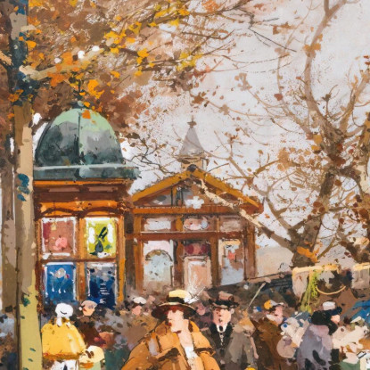 Place Du Châtelet A Parigi Eugène Galien-Laloue egl18 quadro stampato su tela