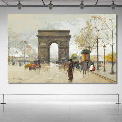 L'Arco Di Trionfo Eugène Galien-Laloue egl40 quadro stampato su tela