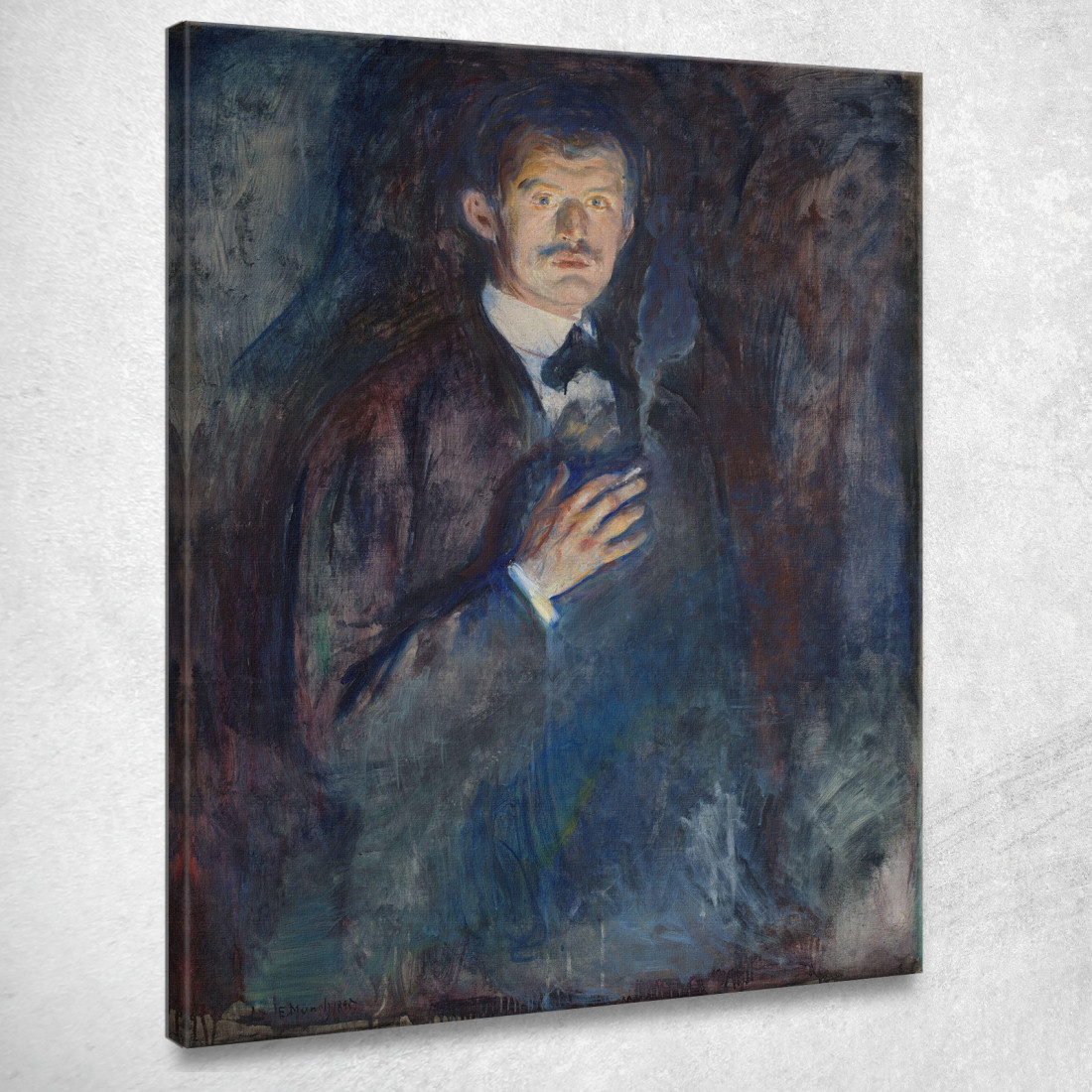 Autoritratto Con Sigaretta Edvard Munch em276 quadro stampato su tela Autoritratto Con Sigaretta Edvard Munch em276 quadro stampato su tela