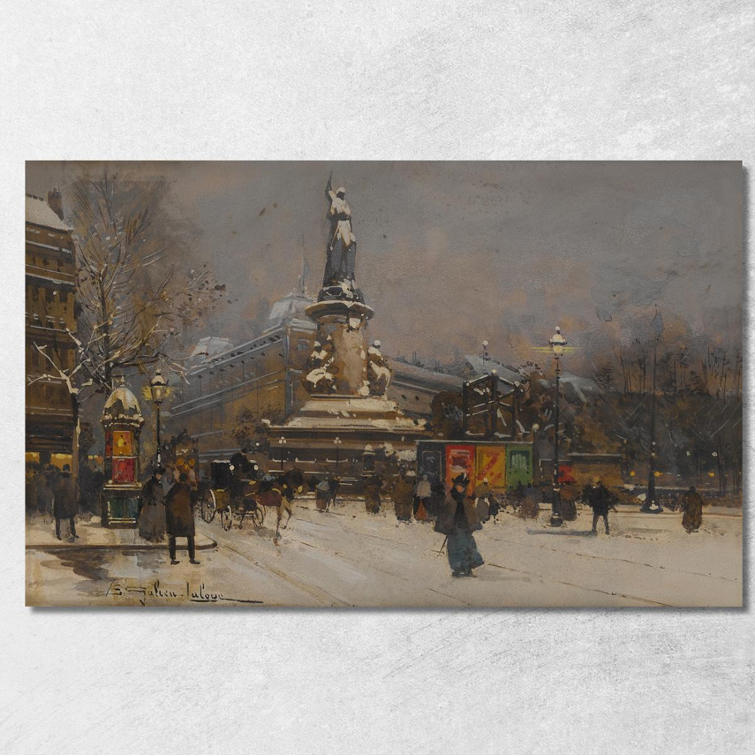 Piazza Della Repubblica Eugène Galien-Laloue egl57 quadro stampato su tela